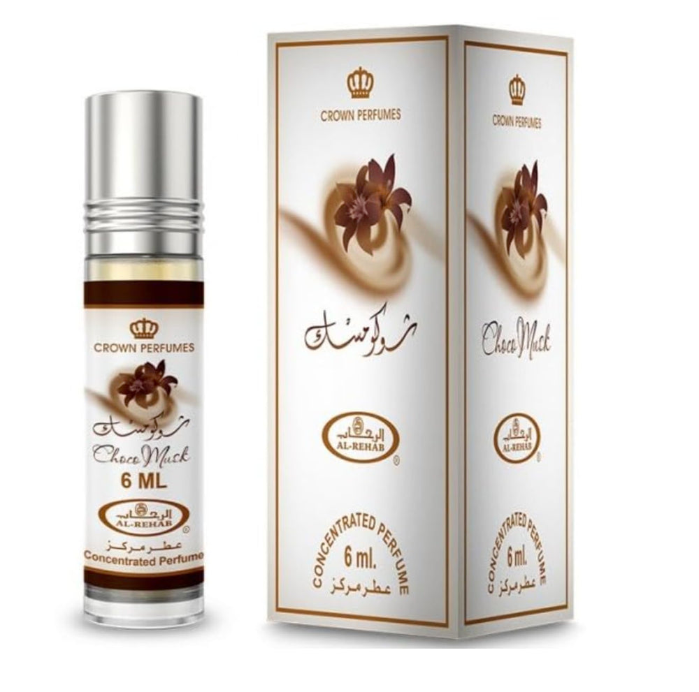 Al-Rehab Choco Musk packaging box highlighting premium presentation.