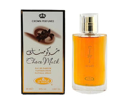 Al-Rehab Choco Musk rollerball close-up for on-the-go layering.