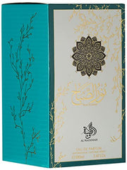 Al Wataniah Noor Al Sabah bottle close-up highlights premium fragrance notes for evening events.
