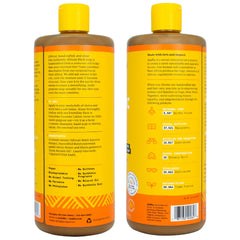 Pouring Alaffia African Black Soap demonstrates smooth liquid for face and body.