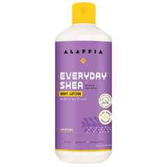 Alaffia EveryDay Shea Body Lotion bottle for calming, fair-trade dryness relief.