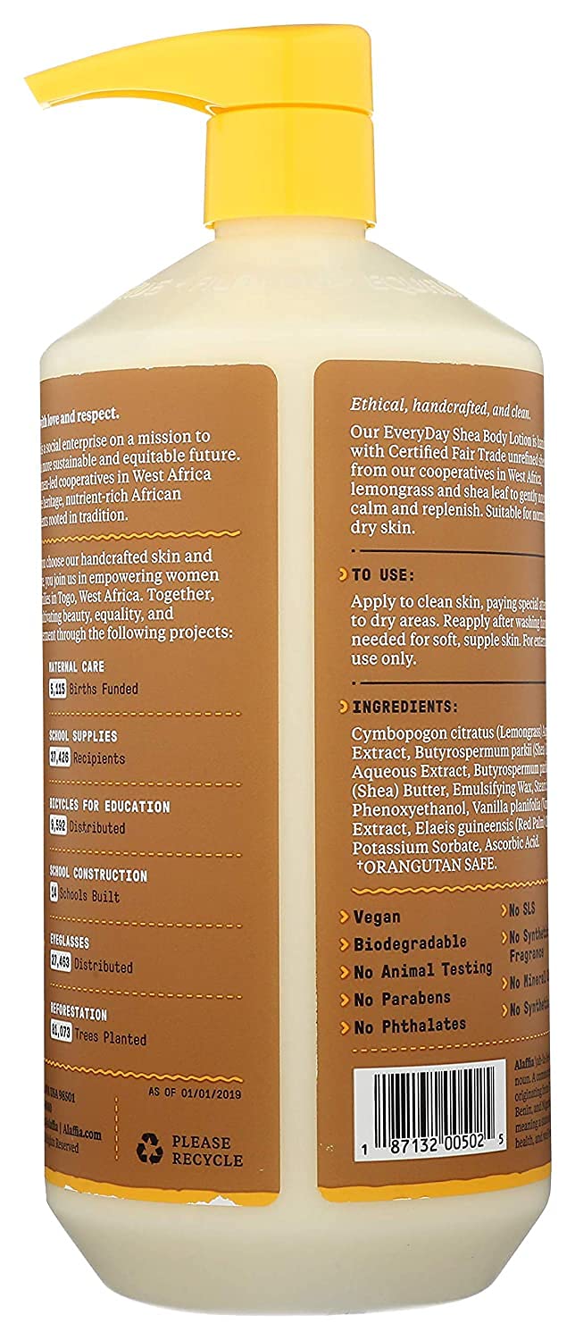 Lemongrass scent note in Alaffia Everyday Shea Body Lotion
