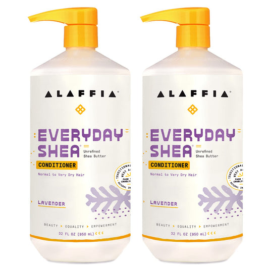 Alaffia Everyday Shea Conditioner bottle for daily hydration and softness.