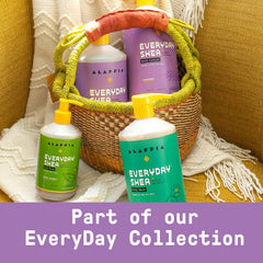 Alaffia lavender blossoms capture the calming scent in the shampoo line.