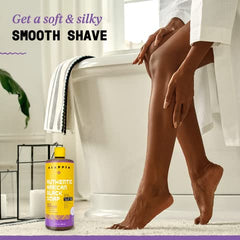 Alaffia Softening shea butter glow on skin and hair.