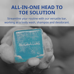 Alaskacube set of two-pack packaging ideal for travel or shared bathrooms