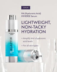 Hands hold ALASTIN Hyaluronic Acid HA IMMERSE Serum in hand