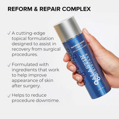 Close-up of ALASTIN Skincare ReFORM & RePAIR texture showing creamy, non-greasy absorption.