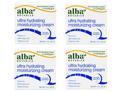 Alba Botanica Moisture Cream Jasmine Vitamin E bottle on vanity for daily moisturization