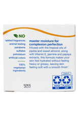 Creamy texture close-up of Alba Botanica moisturizer absorbing into skin