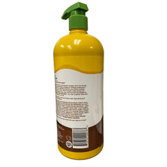 Alba Botanica More Moisture Shampoo label highlights vegan and cruelty-free ingredients