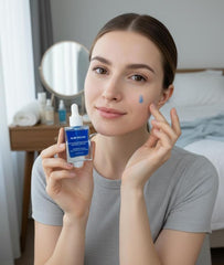 Alberello GHK-Cu serum texture massaged into the skin.