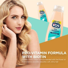 Alberto VO5 Daily Revitalizing Shampoo smoothness after wash for healthy look.