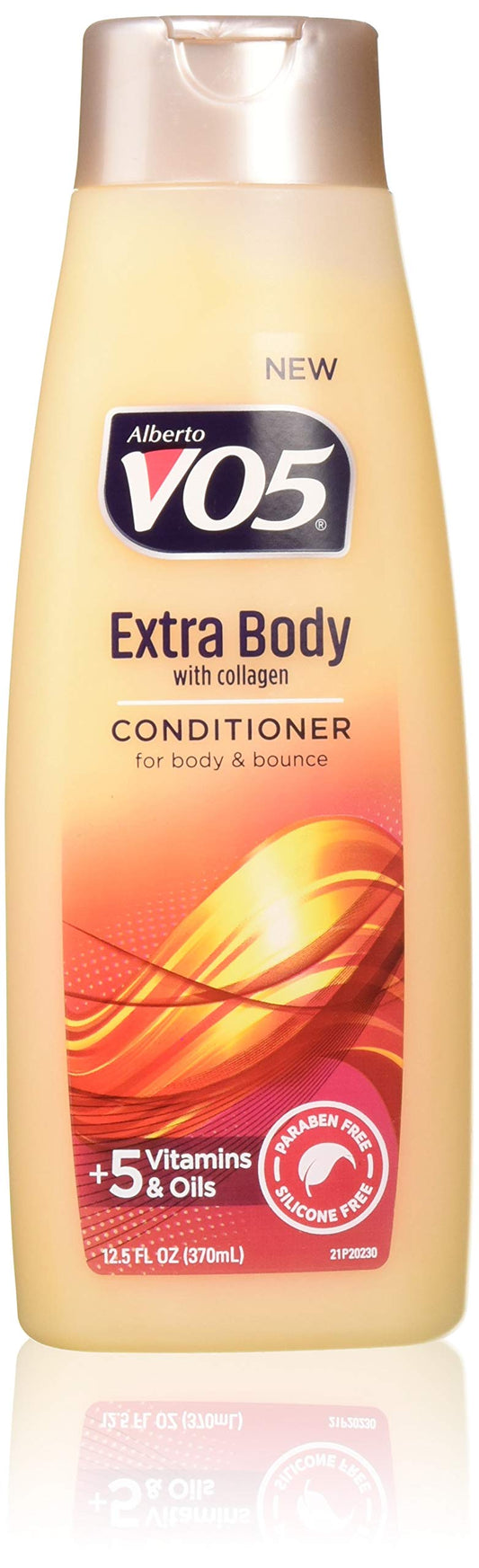 Alberto VO5 Extra Body Conditioner bottle for volumized, easy-to-style hair.