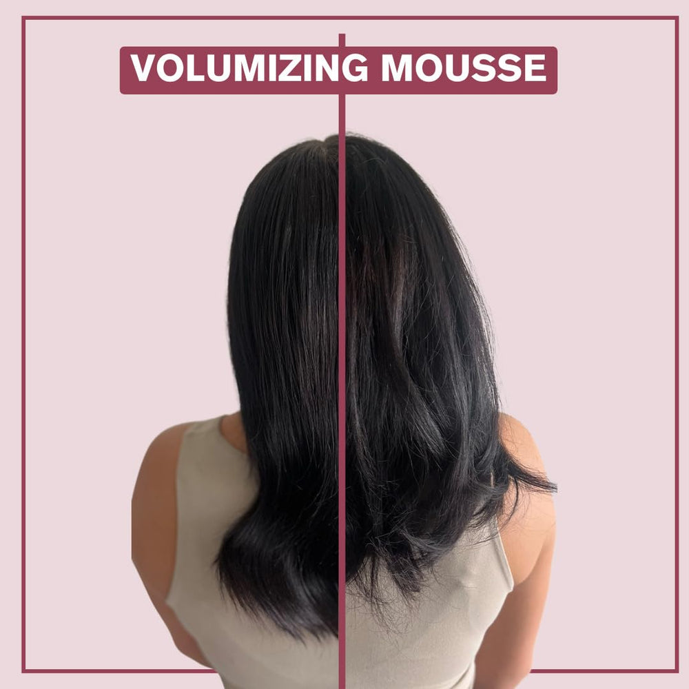 Alcôve Volumizing Mousse foam application enables easy styling.