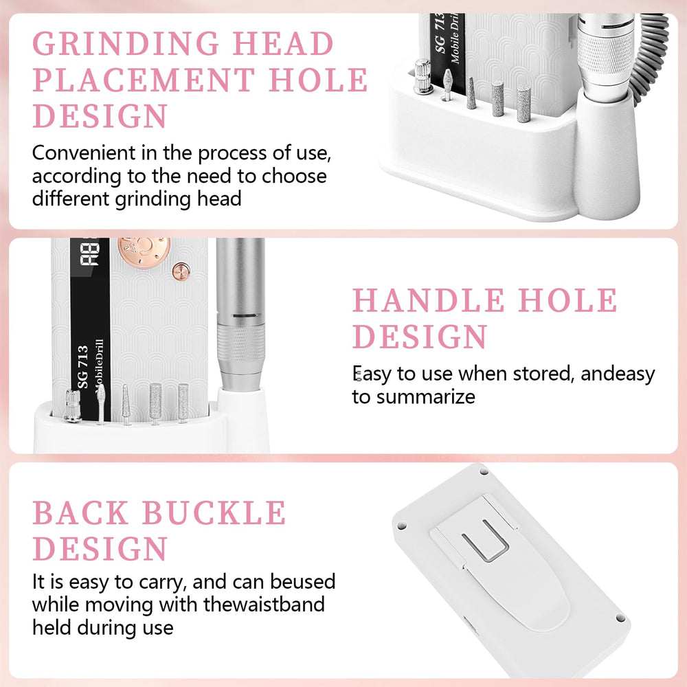 Aleanu 360-degree handpiece with forward and reverse for flexible use.