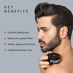 Alex Costa Hair Clay easy washout with warm water.