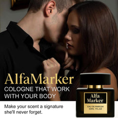 ALFAMARKER fragrance blends citrus, herbs, and woods.