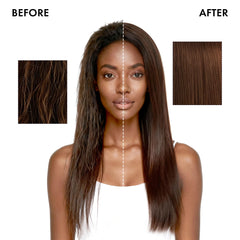 ALFHEIM Argan+ detangling action illustrates effortless combing and frizz control.