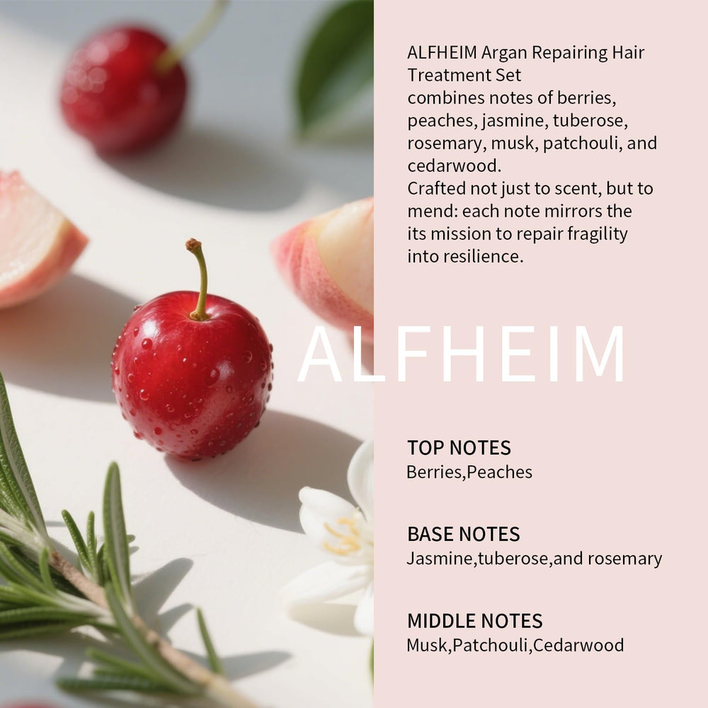 Alfheim Gift Set packaging highlights a luxurious hair care gift experience.