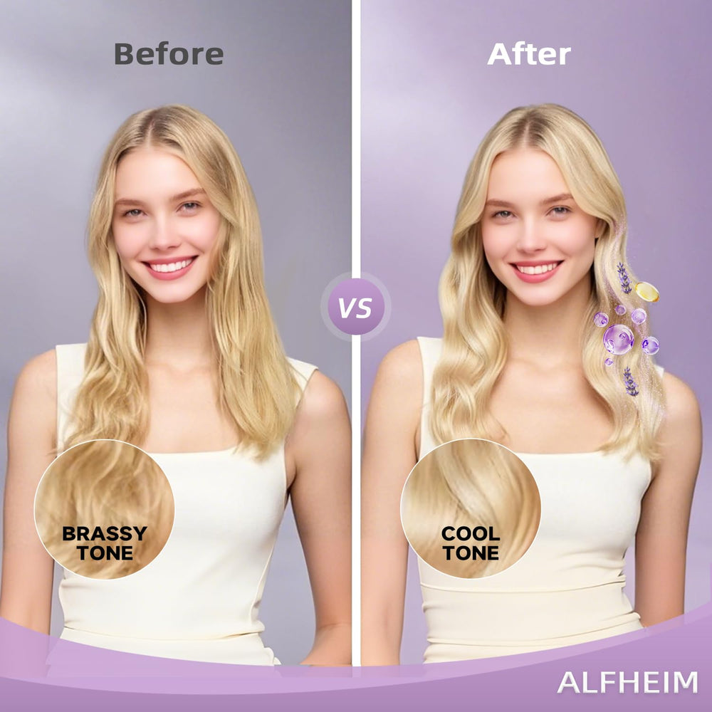ALFHEIM Lavender Hair Treatment Oil dropper nourishes ends.
