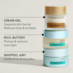 Closeup of Algenist gel-cream texture reveals light, fast-absorbing formula.