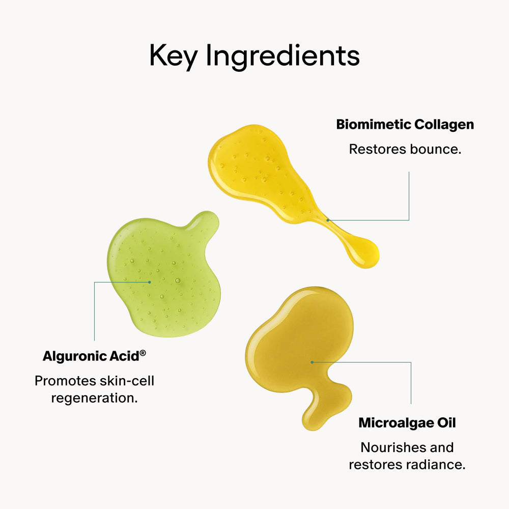 Algenist GENIUS Ultimate cream texture appears rich yet breathable on skin.