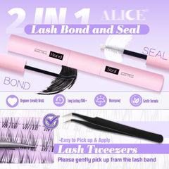 ALICE CC curl 11-13mm lash clusters for natural wispy look