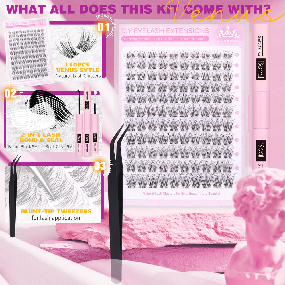 ALICROWN HAIR C-curly lashes create a natural, everyday look.