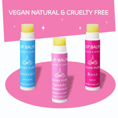 ALIDA PURE Rose lip balm delivering gentle moisture
