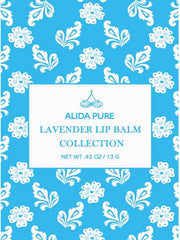 ALIDA PURE Lavender Lip Balm cap open reveals easy, quick application.