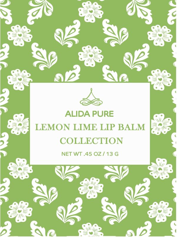 ALIDA PURE Lemon Lime Lip Balm being applied for instant moisture