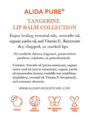 ALIDA PURE Tangerine lip balm in outdoor setting for hydration on the go