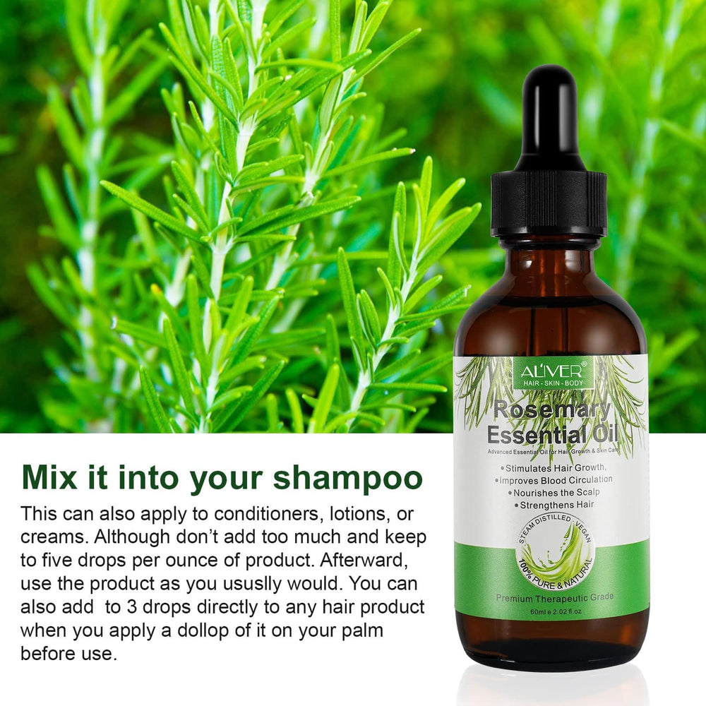ALIVER rosemary oil blended with carrier oils for facial care.