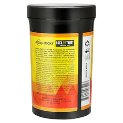 AllDay Locks Lock N Twist Supreme Hold jar cap close-up highlights spill-proof packaging