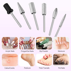 alle's nail drill in use during a professional at-home manicure
