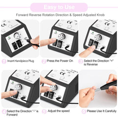 alle's nail drill packaging box ready for gifting and display