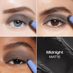 ALLEYOOP 11th Hour swirled texture, creamy-to-powder transition on eyelid.