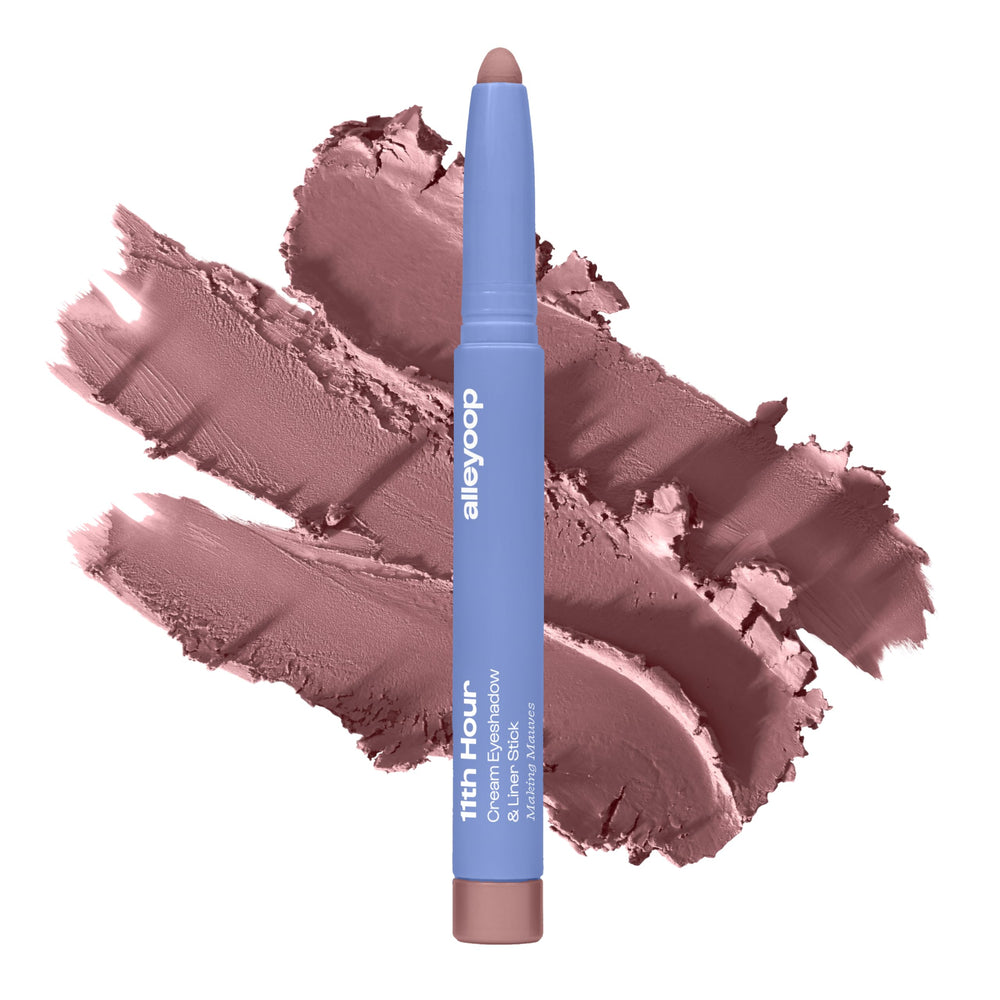 ALLEYOOP 11th Hour waterproof cream eyeshadow stick close-up showing rich color and waterproof formula