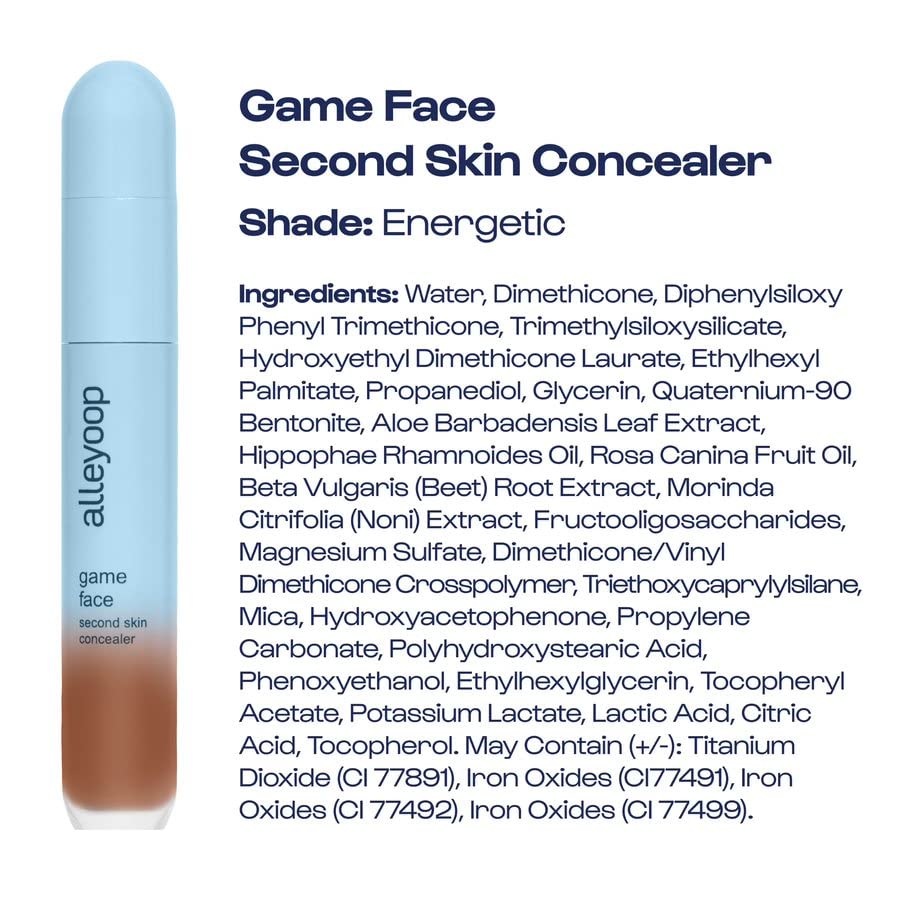 ALLEYOOP Game Face Concealer vegan and cruelty-free formula and packaging