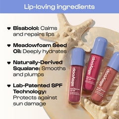 Packaging shows a compact, travel-friendly design for easy lip care on the go.