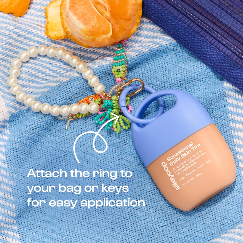 ALLEYOOP Sunsational SPF 50 mineral protection graphic emphasizes mineral filter benefits.