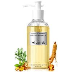 ALLOWISH bottle front view showcases premium care for thinning hair