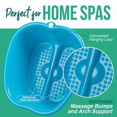 Textured bottom with massage dots inside AllSett Health basin