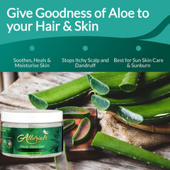 Cooling effect of Allurials Aloe Vera Gel after sun exposure.