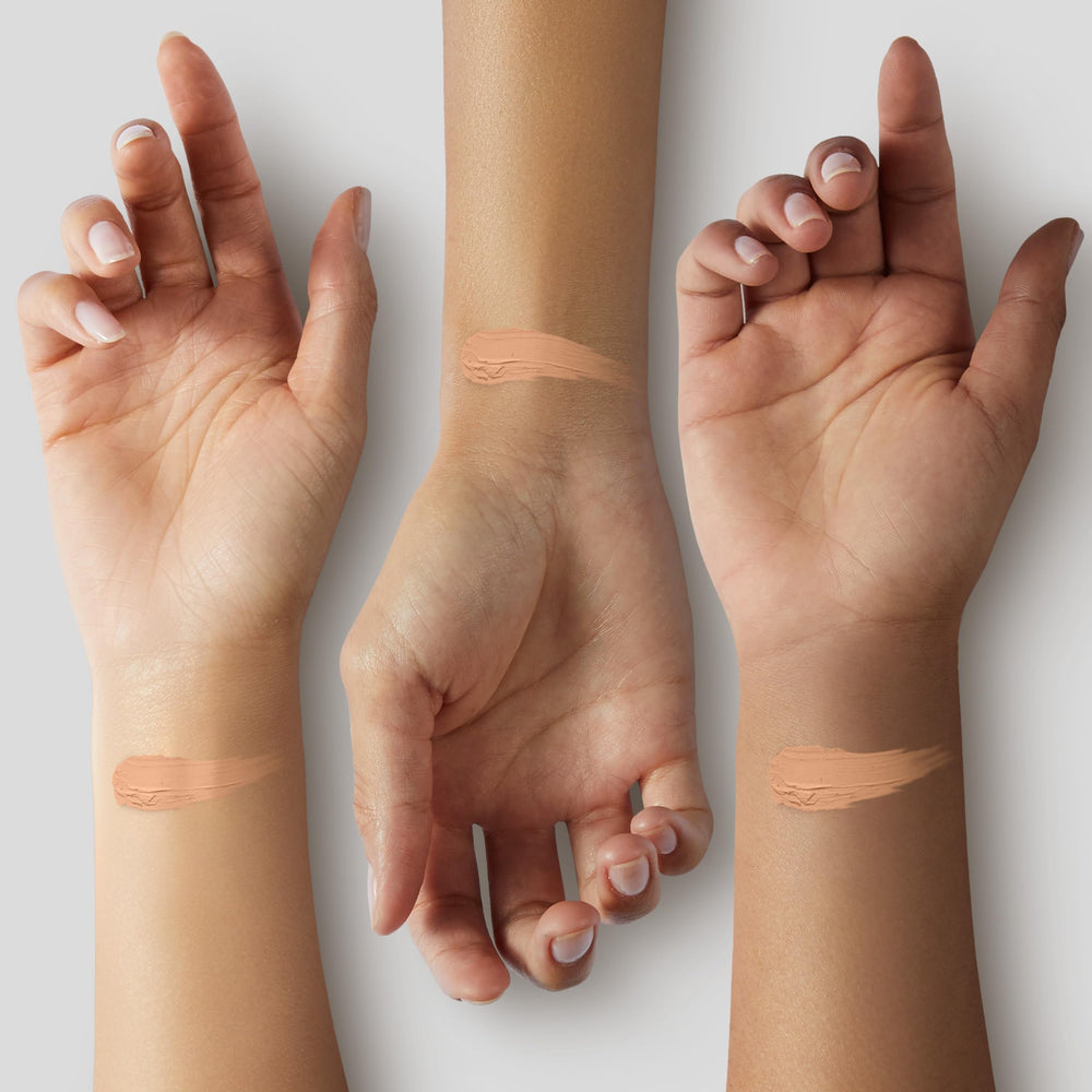 Almay Clear Complexion Foundation packaging demonstrates compact, travel-friendly design.