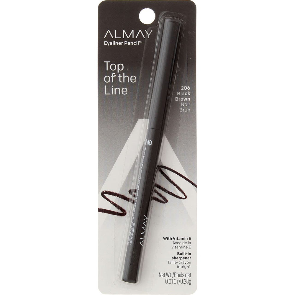 Almay Eyeliner Pencil Black Brown 206 tip detail enables smooth application.