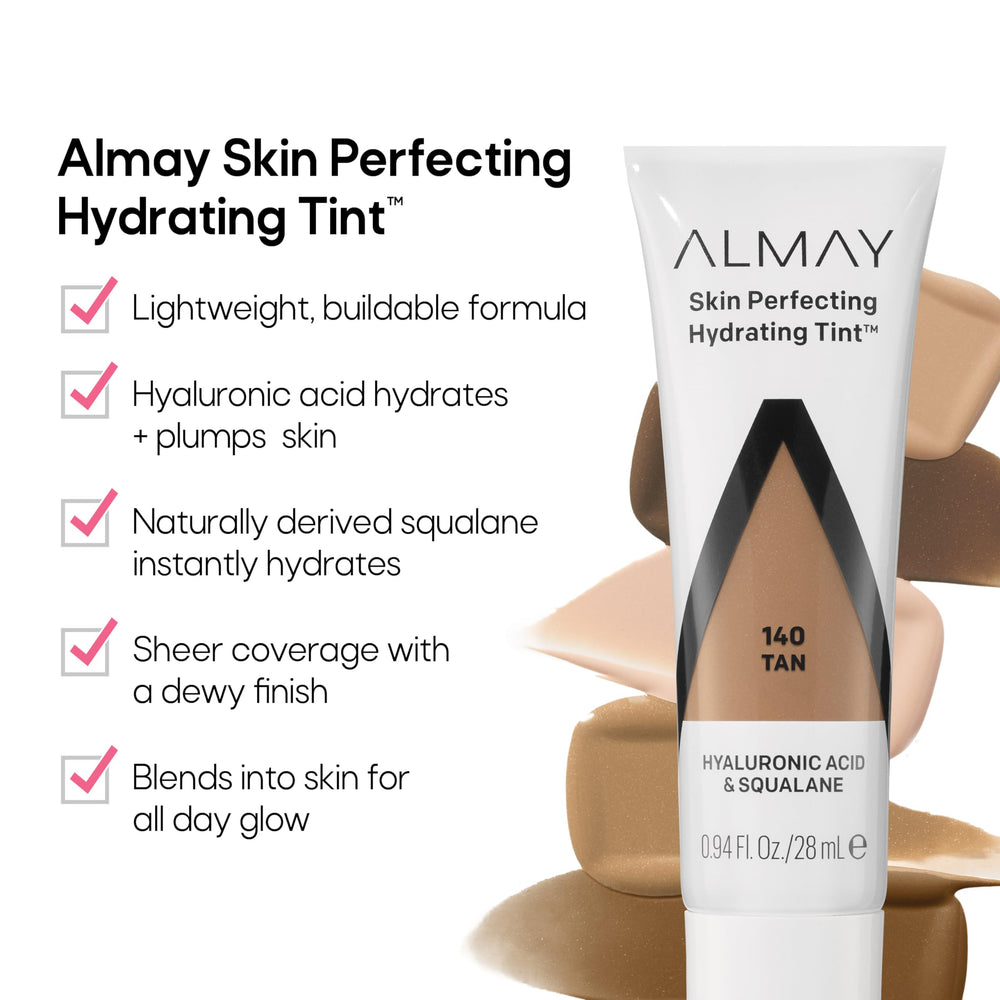 Application demo of Almay Tint delivering breathable, lightweight coverage.