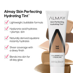 Application demo of Almay Tint delivering breathable, lightweight coverage.