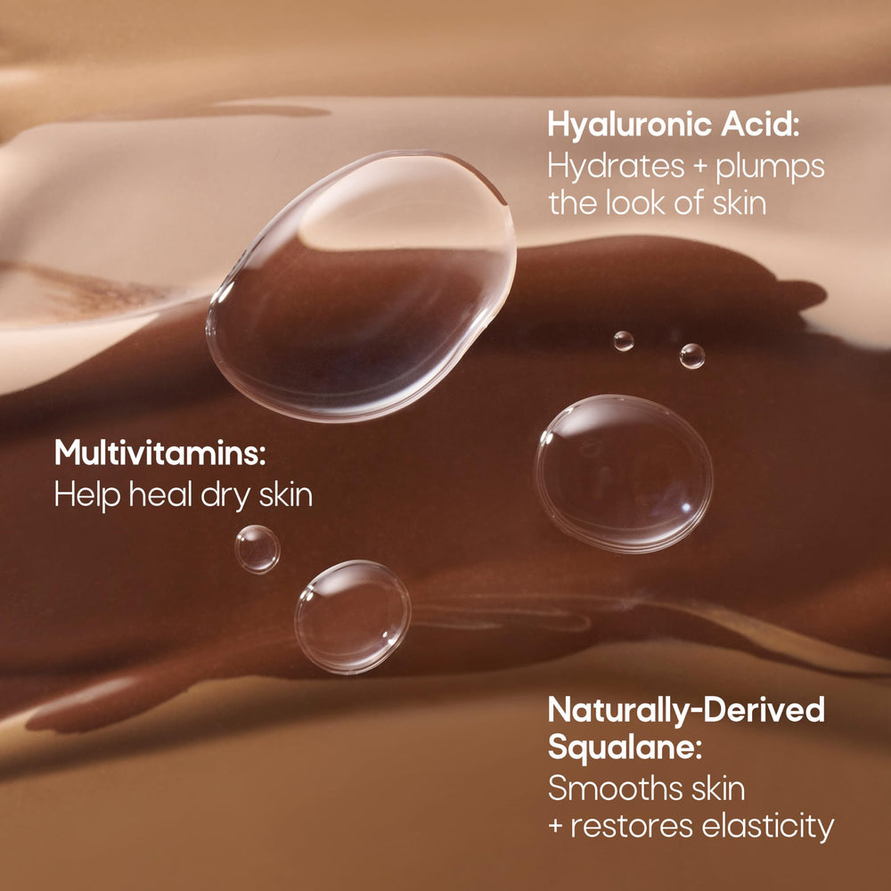 Fragrance-free label on Almay foundation tint for sensitive skin.